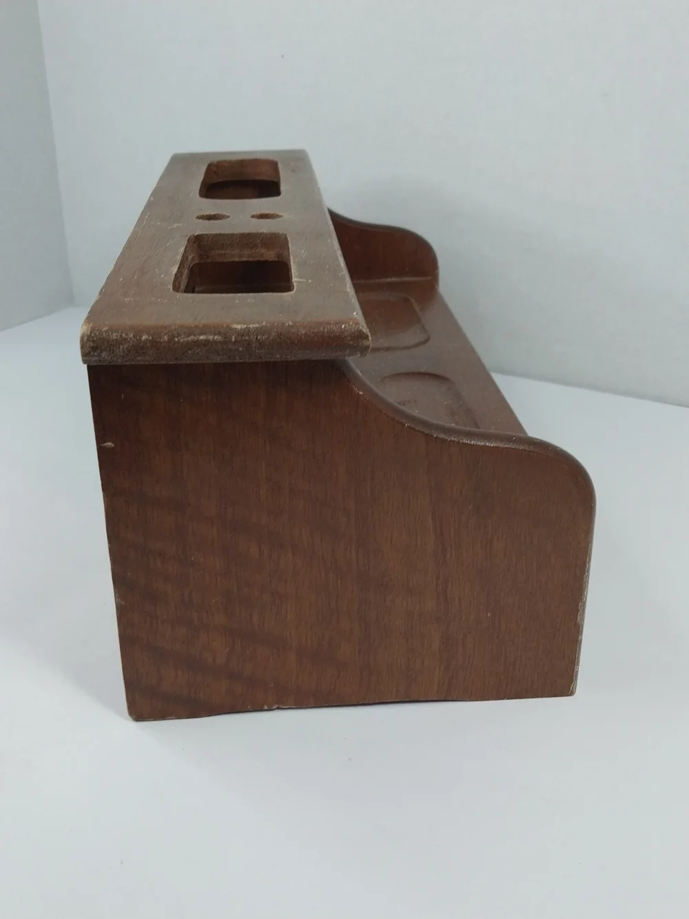 Wood Desk Secretary Pull Out Drawer Pen & Envelope Slots Organizer 10.5x5.5x5”